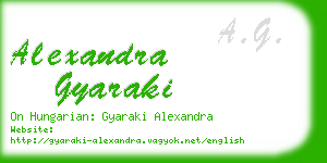 alexandra gyaraki business card